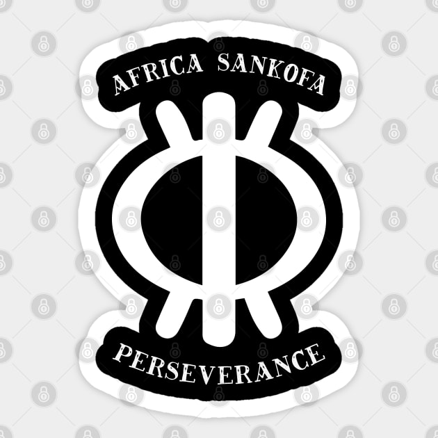 Africa Sankofa Adinkra Symbol "Perseverance" Sticker by Vanglorious Joy